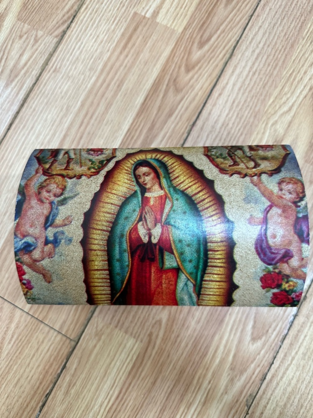 Guadalupe, Virgin Mary, Handmade Catholic  Wood Box, Jewelry Box, Keepsake Box
